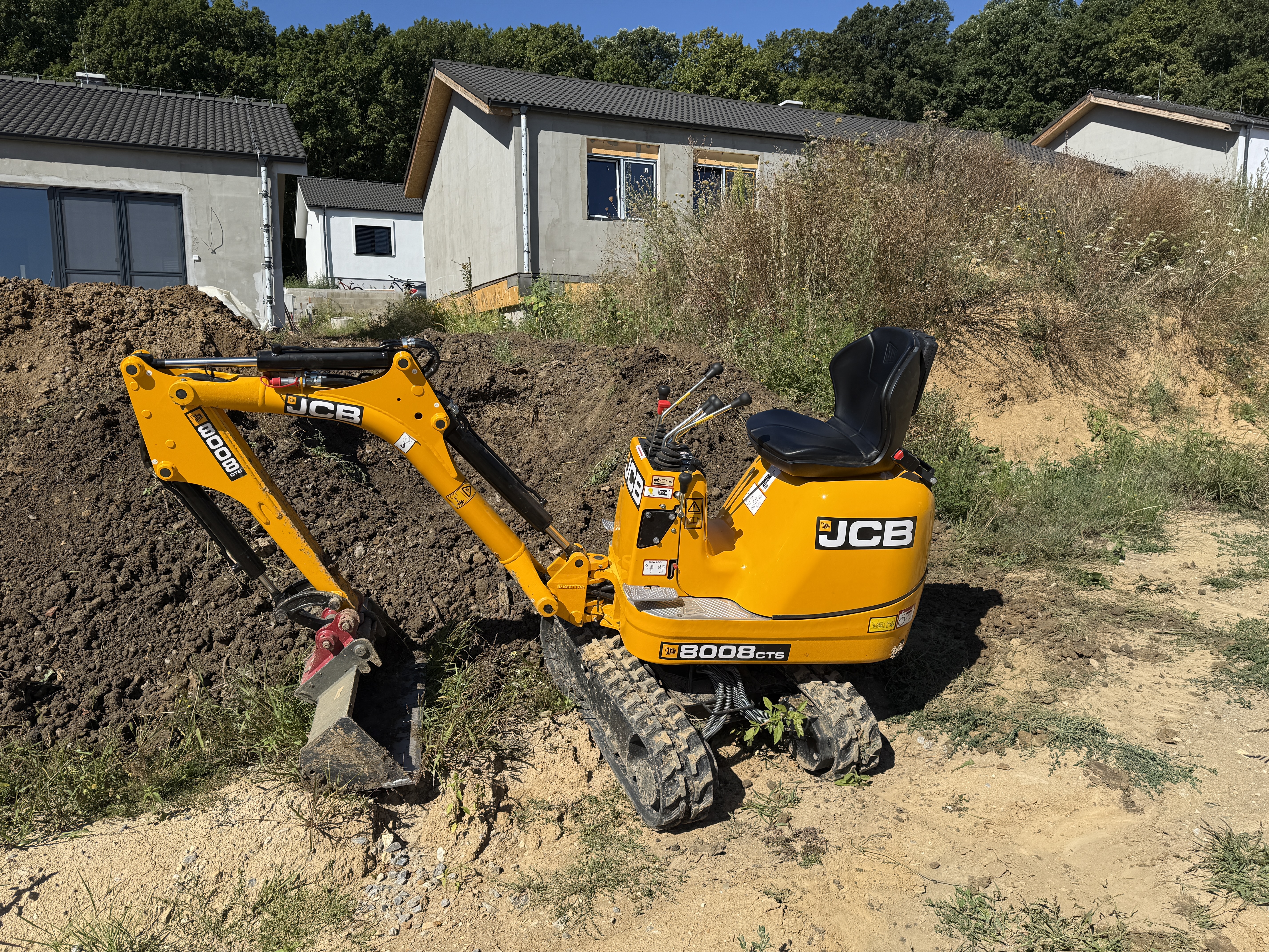 Minibagr – přeprava